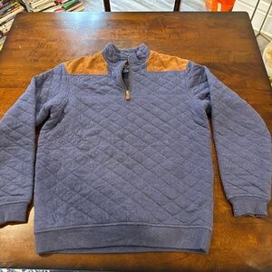 Navy suede quilted shep shirt